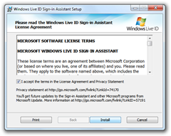 Windows Live ID Sign-in Assistant Setup